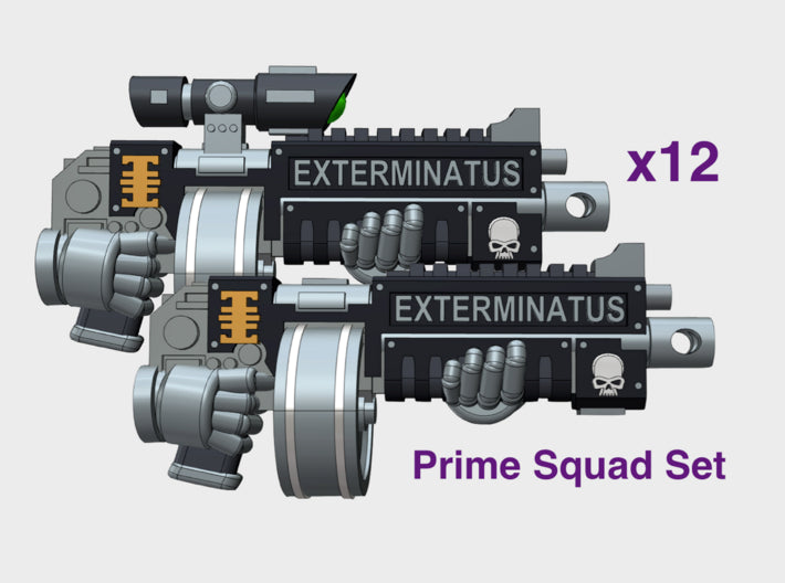 12x Xenos Hunters: Primefire XD1 Squad Set 3d printed