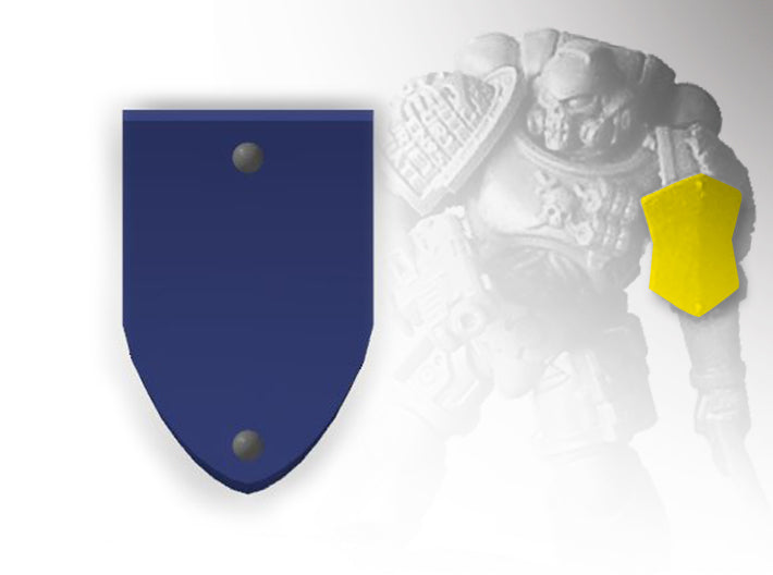 10x Blank - Basic Shoulder Shields 3d printed