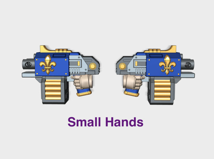 10x Fleur-De-Lis : Small Hand Blitz Pistols (L&amp;R) 3d printed