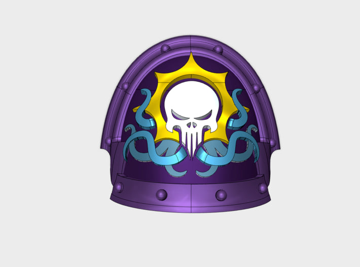 10x Skull Flayers - Abhorrent Shoulder Pads 3d printed