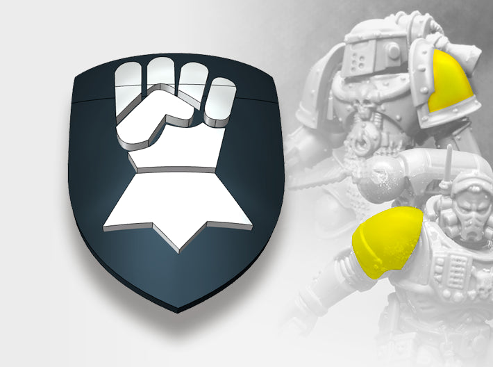 60x King Shields - Small Convex Insignias (5mm) 3d printed