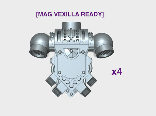 4x Mag Vexilla G:4 Squad PACs 3d printed (Banners Sold Separately)