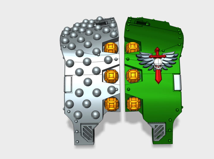 Death Angels: Studded Atlas Pat. Carapace 3d printed