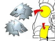 20x Midnight Hunters - Tiny Convex Insignias (L&amp;R) 3d printed x10 Left Facing &amp; x10 Right Facing Insignia