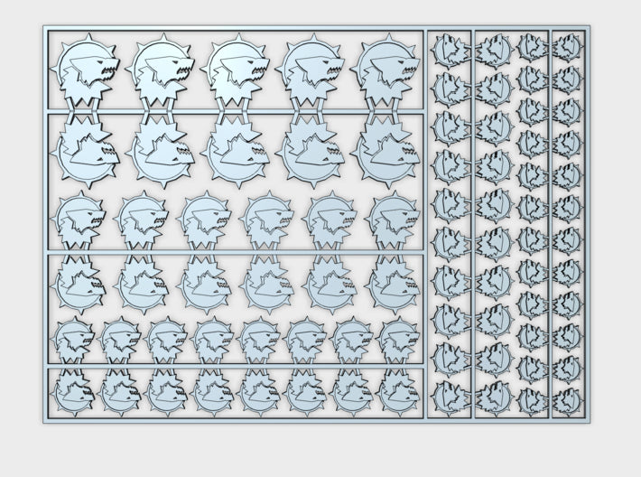 Midnight Hunters - Flat Vehicle Insignia pack 3d printed