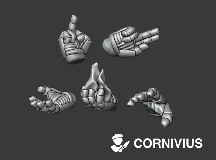 30x Marine Hands: Psychic Set 3d printed