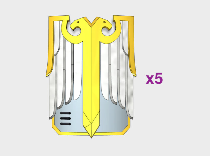 Base - Aquilas Boarding Shields (L) 3d printed Small = 1 Shield | Medium = 5 Shields
