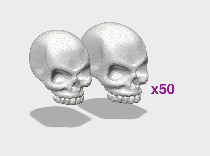 50x Human/Marine Skull tops 3d printed