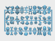 Deathwatch Set 2 : Shoulder Insignia pack 3d printed