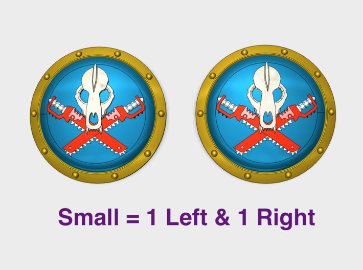 Sons of the Hunt - Round Power Shields (L&amp;R) 3d printed