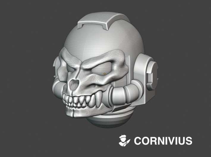 10x Base - G:9 Dire Wolf Helms 3d printed