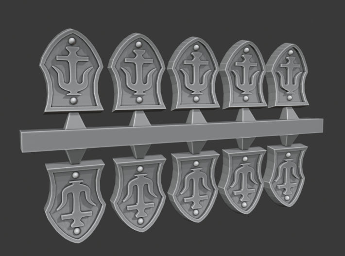 10x Seleucid Anchor - Italian Shoulder Shields 3d printed
