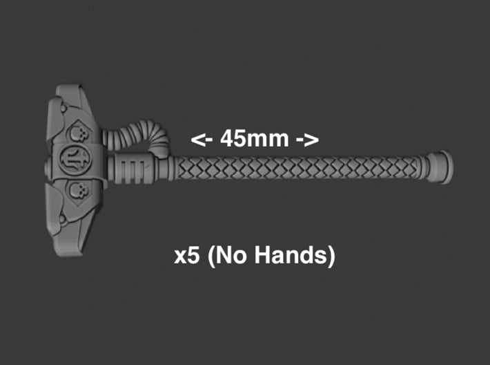 5x 45mm Aquilla Hammer: Seleucid Anchor (No Hand) 3d printed