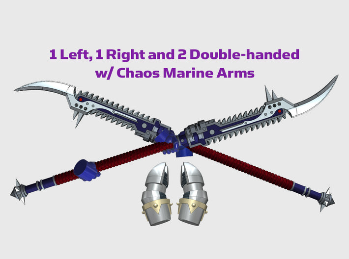 4x Roto Glaive: Nightmare - Chaos Set 3d printed
