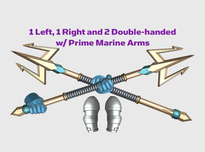 4x Energy Trident: Atlantis - Prime Set 3d printed