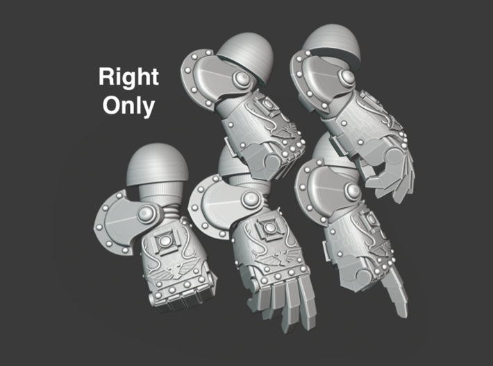5x Ornate - Right-handed Energy Fists [Group 1] 3d printed