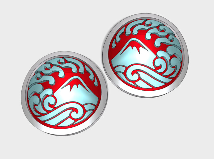 60x Nihon Knights - Shoulder Insignia pack (L&amp;R) 3d printed