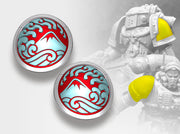 60x Nihon Knights - Small Convex Insignias (5mm) 3d printed