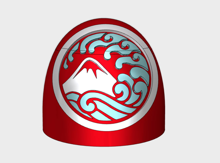 10x Nihon Knights - G:5a Shoulder Pads 3d printed