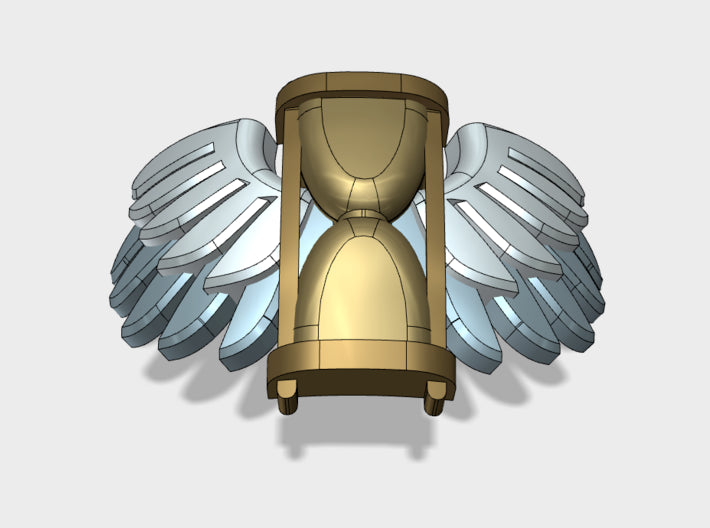 60x Winged Hourglass - Shoulder Insignia pack 3d printed