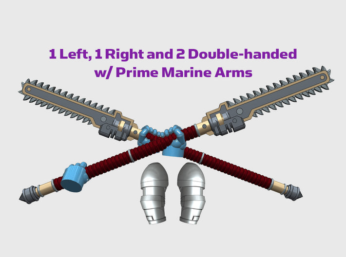 4x Roto Spear: Chain Glaive - Prime Set 3d printed