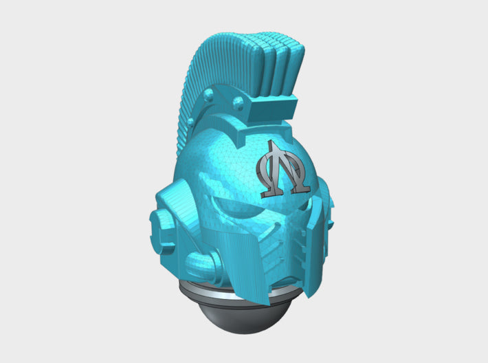 10x Lambda Omega - Crested G:10 Prime Helmets 3d printed