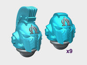 10x Lambda Omega - G:10 Prime Helmets : Squad 1 3d printed