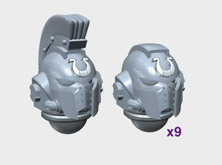 10x Ultra Legion - G:10 Prime Helms : Squad1 3d printed