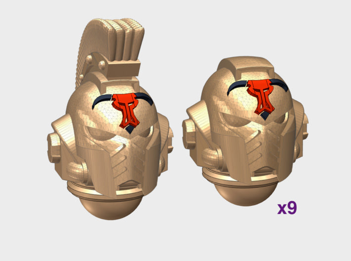 10x Greek Bull - G:10 Prime Helms : Squad1 3d printed