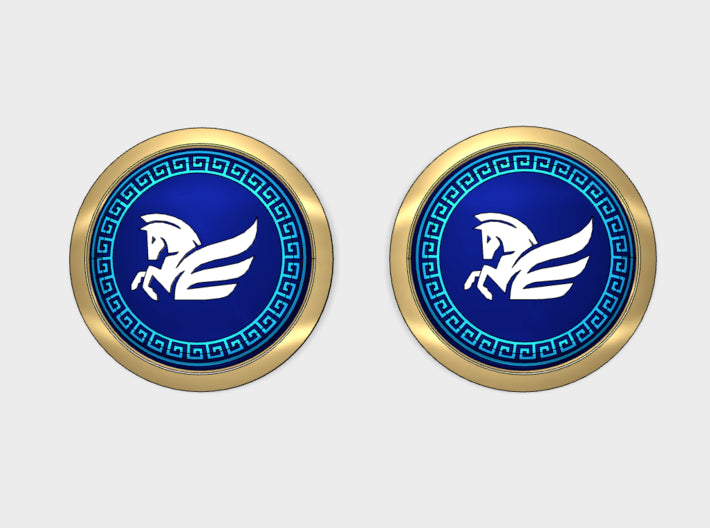 Winged Horse - Round Power Shields (L&amp;R) 3d printed Small = 1 Shield | Medium = 5 Shields | Large = 10 Shields