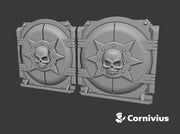 Plague Legion : Mark-2 APC Round Doors 3d printed