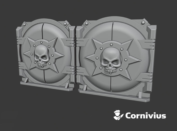 Plague Legion : Mark-2 APC Round Doors 3d printed