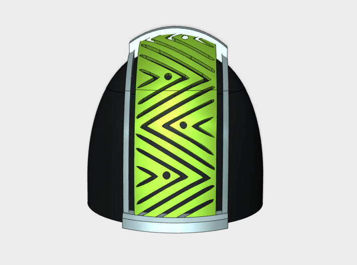 10x Kente Swathe 01 - G:5a Shoulder Pads 3d printed