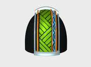 10x Kente Swathe 02 - G:5a Shoulder Pads 3d printed