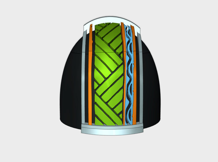 10x Kente Swathe 02 - G:5a Shoulder Pads 3d printed