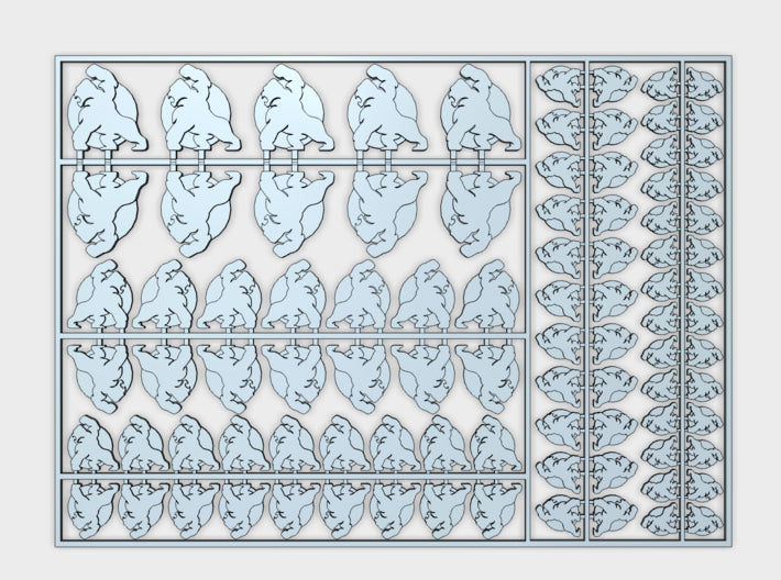 Silverbacks - Flat Vehicle Insignia pack 3d printed