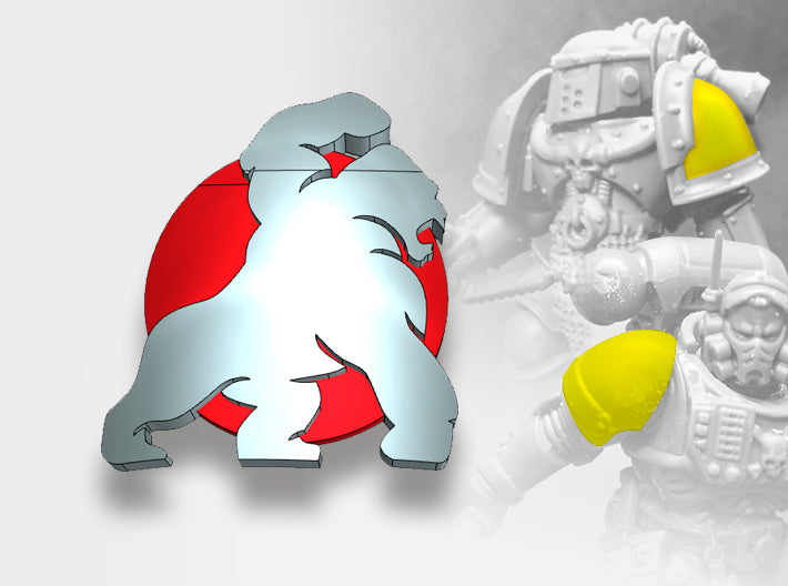 60x Silverbacks R - Small Convex Insignias (5mm) 3d printed