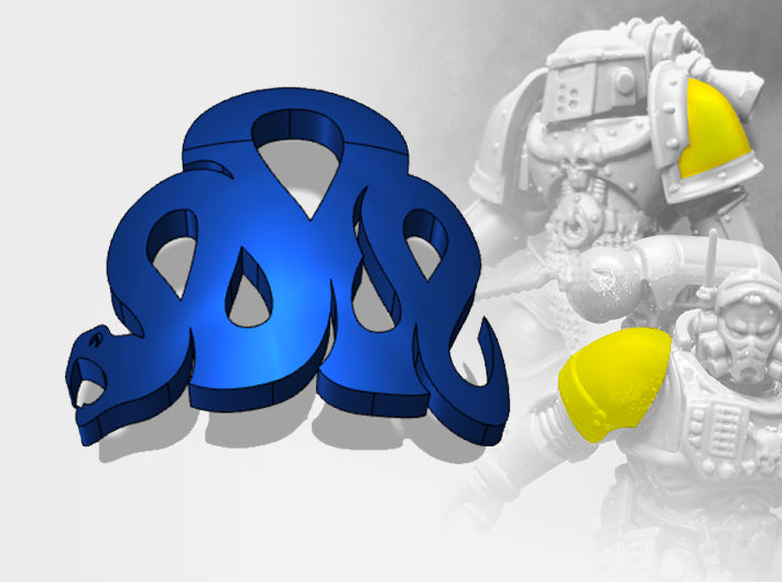 60x Iron Snakes - Small Convex Insignias (5mm) 3d printed