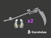 2x War Scythe: Reaper (2-handed) Chaos 3d printed