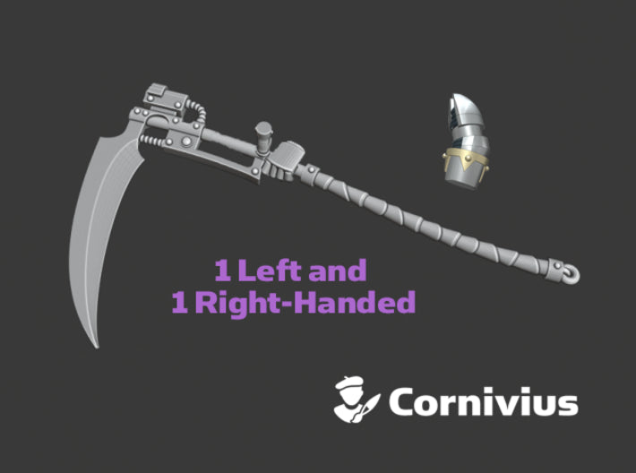 2x War Scythe: Reaper (1-handed) Chaos 3d printed