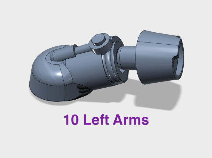 10x Loyal - Adjustable Left Terminator Arms 3d printed