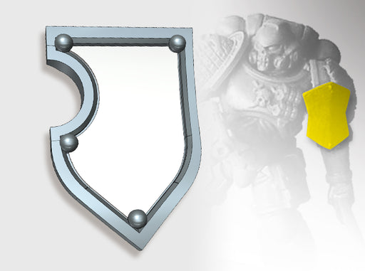 20x Blank - Keyhole Shoulder Shields (L) 3d printed