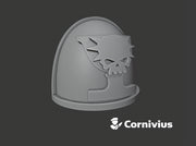 10x Graven Skulls - G:4a Shoulder Pads 3d printed