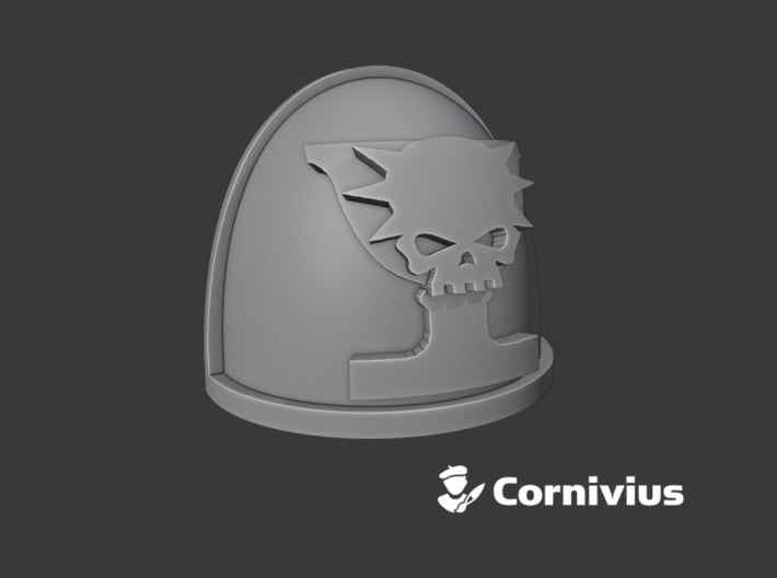 10x Graven Skulls - G:4a Shoulder Pads 3d printed
