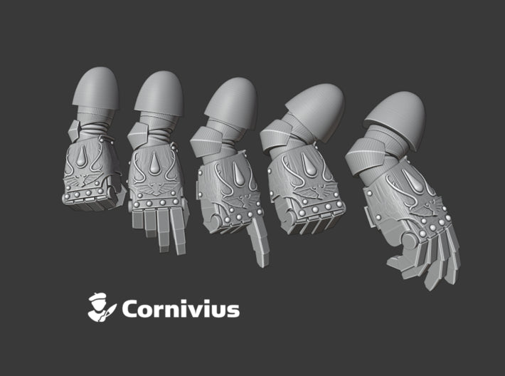 5x Blood Guard - Right-Hand Energy Fists 3d printed