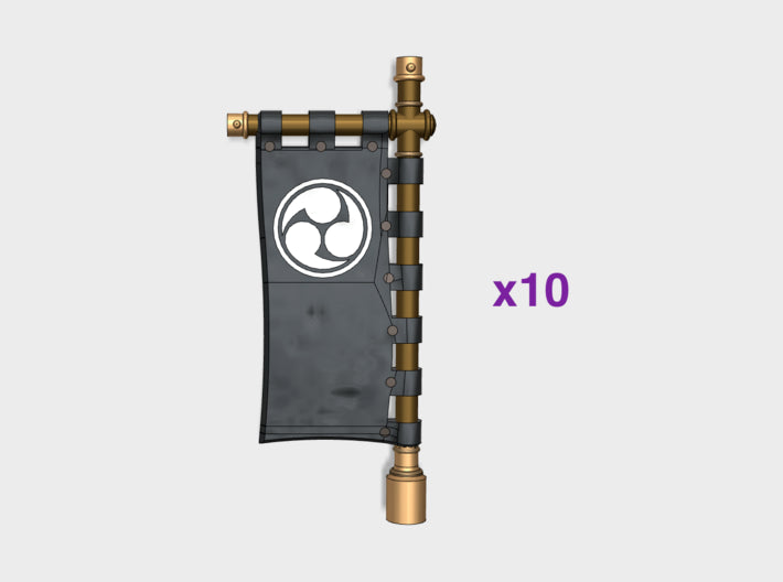 10x Mitsu Tomoe : Mag. Sashimono 3d printed