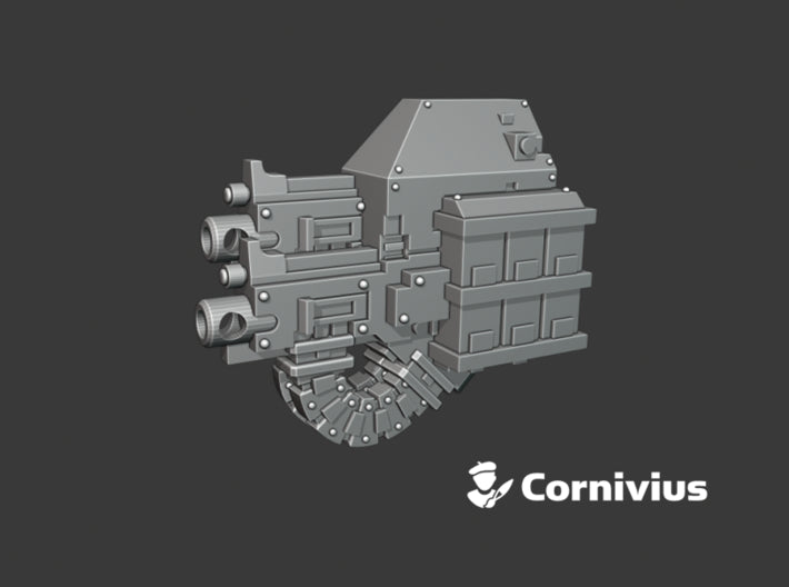 Base - Mortis Dread: Heavy Bolters (Left) 3d printed