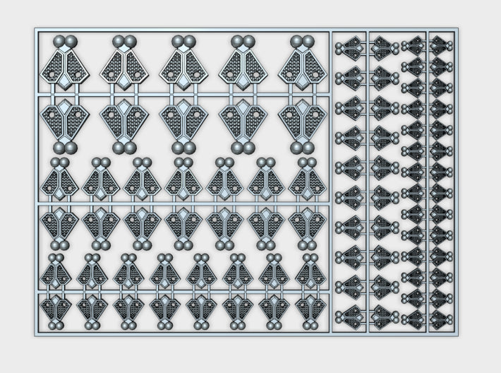 Plague Fly - Flat Vehicle Insignia pack 3d printed