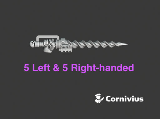 10x Drill Sword: Cornivius 3d printed