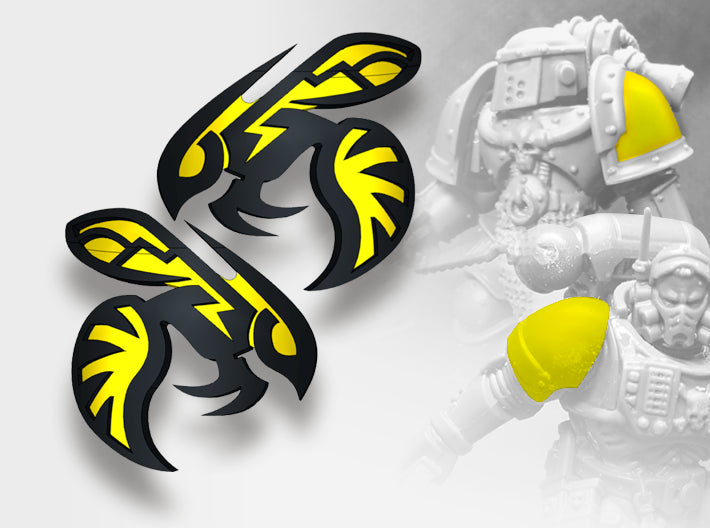 60x Yellow Jackets - Small Convex Insignias (5mm) 3d printed